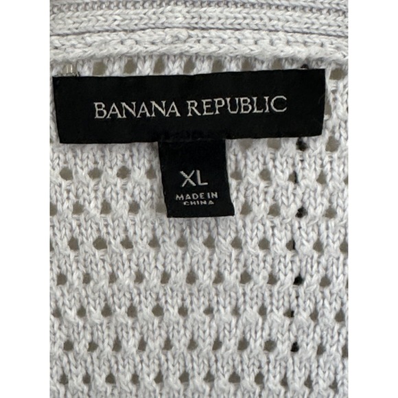 Banana Republic 3/4 Sleeve  Cardigan Sweater Womens Size XL Gray - Picture 2 of 3